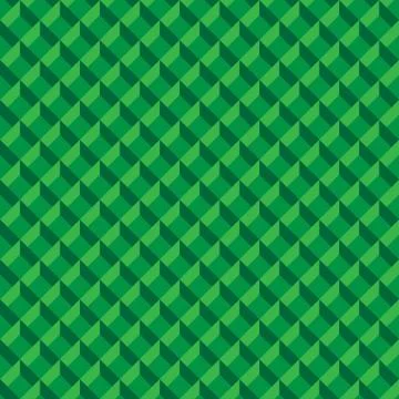 Abstract green 3d box design seamless pattern background Stock Illustration