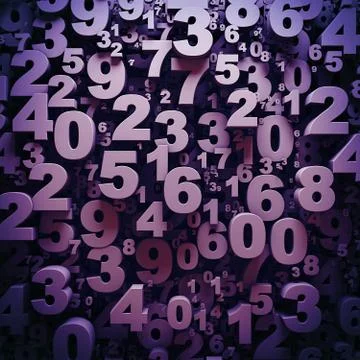 Abstract green 3d numbers background Stock Illustration