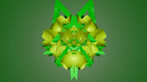 Abstract green 3D VJ Loops Stock Footage 37158195