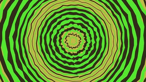 Abstract green and black circular tunnel pattern background 스톡 일러스트