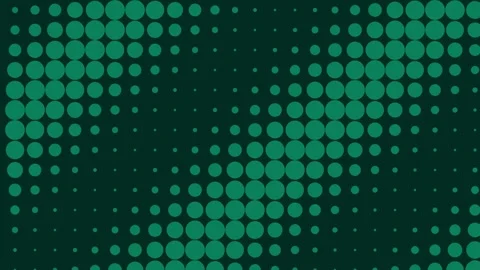 Abstract green and black digital halftone dots pattern background Stock Footage 343631180