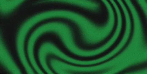 Abstract Green and Black Liquid Swirl Background with Retro Grainy Texture .. Stock Illustration