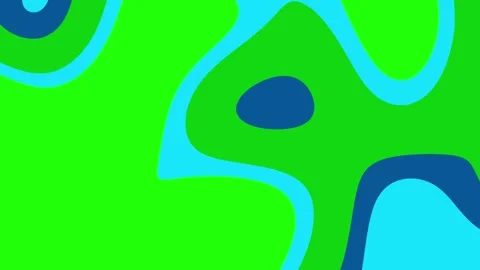 Abstract Green and Blue Fluid Shapes Video. Stock Footage 334093546