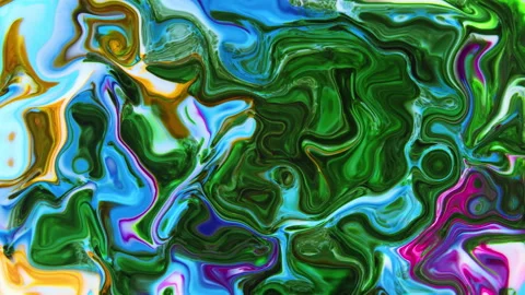 Abstract Green and Blue Fluid Marble Background 動画素材 340939574