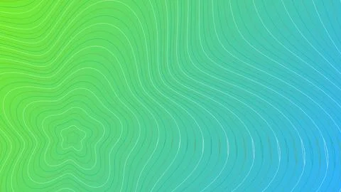 Abstract green and blue gradient background with topographic wavy contour l.. 스톡 일러스트
