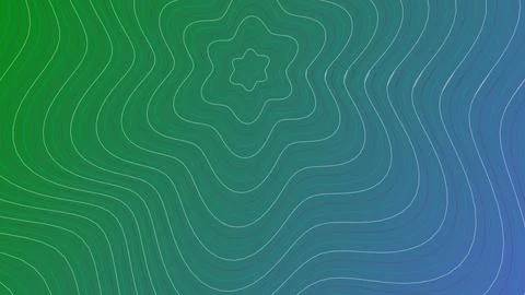 Abstract green and blue gradient background featuring white topographical w.. Stock Illustration