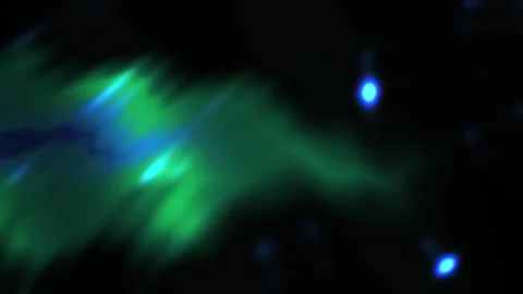 Abstract Green and Blue Nebula Swirls in Deep Space. Stock Footage 334480010