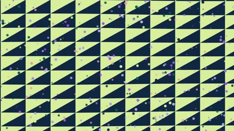 Abstract Green and Blue Triangle Pattern with Floating Particles 스톡 동영상 330721516
