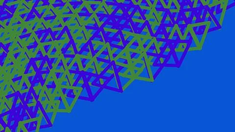 Abstract green and blue triangle pattern background Stock Illustration