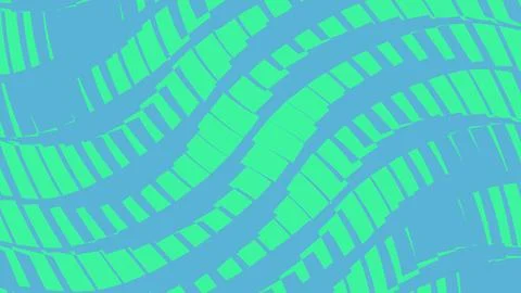 Abstract green and blue wave pattern with square shapes Illustrazione stock