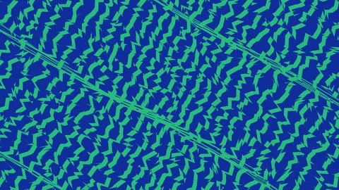 Abstract green and blue zigzag wavy line pattern background Stock Illustration