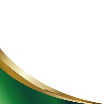 Abstract Green and Gold Gradient Corner Frame Vector Background for Luxury .. Stock Illustration