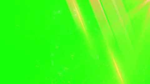 Abstract Green and Gold Light Streaks with Glowing Particles in Dark Background Stockbeeldmateriaal 339123935