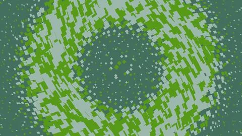 Abstract green and grey pixel particle swirl background Stockillustratie