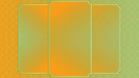 Abstract Green and Orange Background with Frames Stock Footage 284394302