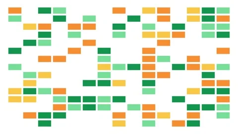 Abstract Green and Orange Digital Block Animation Stock Footage 331903323