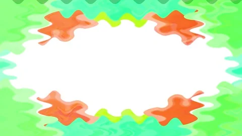Abstract Green and Orange Frame Stock Footage 284397305