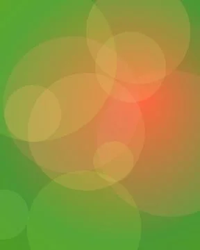 Abstract Green and Orange Gradient Background Featuring Soft Overlapping Bo.. Stock Illustration