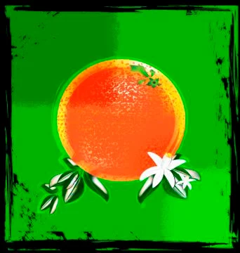 Abstract green and orange Stock Illustration