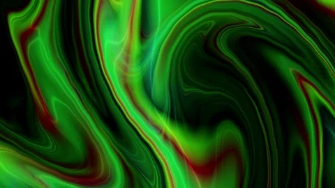 Abstract Green and Orange Neon Fluid 15s Seamless Loop Animation Stockbeeldmateriaal 341577555
