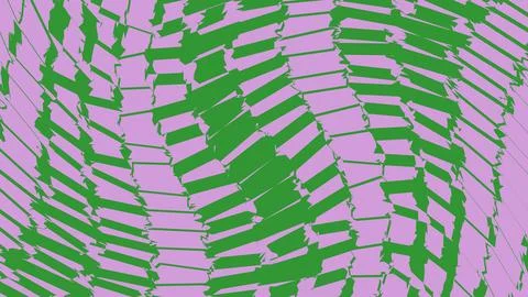 Abstract green and pink distorted geometric grid pattern Stockillustratie