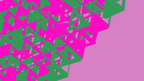 Abstract green and pink triangle pattern background イラスト素材