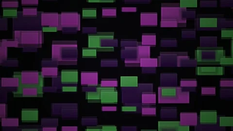 Abstract green and purple digital pixel glitch background loop with dynamic.. Stock Footage 346341114