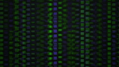 Abstract green and purple digital square grid animation creating futuristic.. Stock Footage 346341280