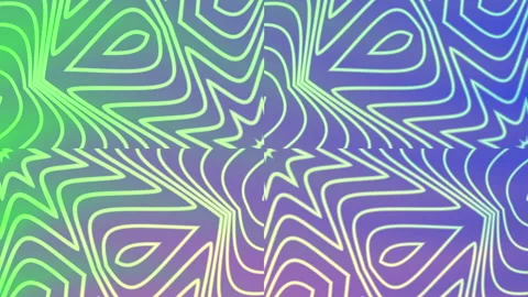 Abstract green and purple gradient kaleidoscope overlay background white wavy 库存影片 336100536