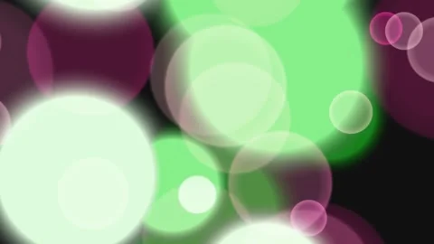 Abstract Green and Purple Overlapping Bokeh Circles Stock Footage 337516116