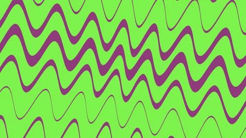 Abstract green and purple wavy lines pattern design Stock Illustration
