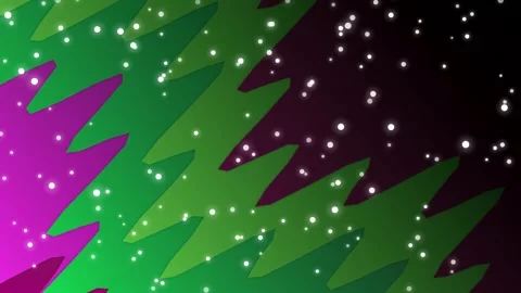 Abstract Green and Purple Zigzag Pattern with Sparkling Lights Background. Stock Footage 326221820