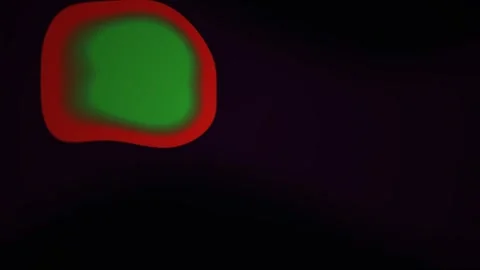Abstract Green and Red Blob Pulsating on Dark Background. Stock Footage 333915782