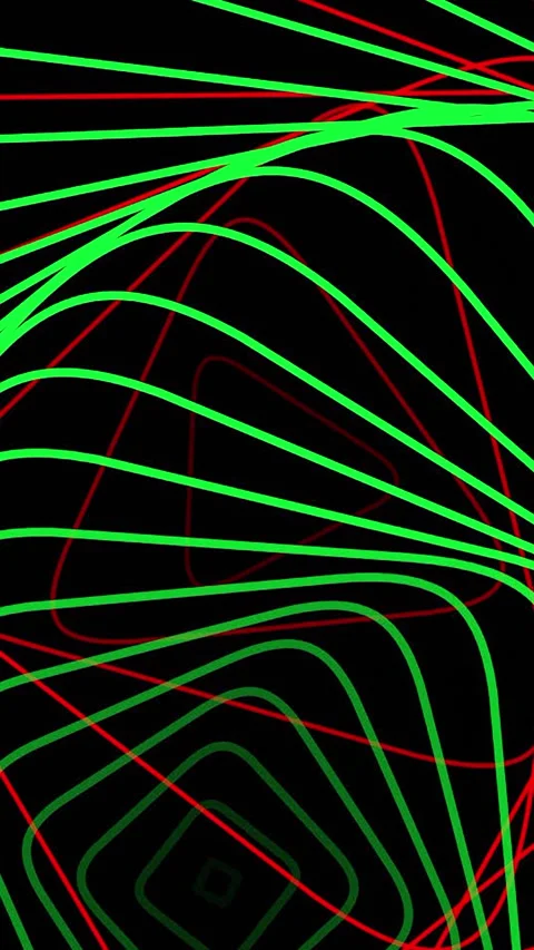 Abstract green and red lines moving Stock Footage 342250251