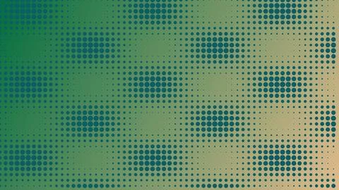 Abstract Green and Teal Gradient Background Featuring Pop Art Halftone Dot .. Stock Illustration