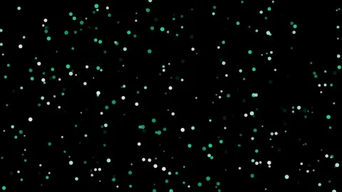 Abstract Green and White Circles Falling on Black 库存影片 341488020