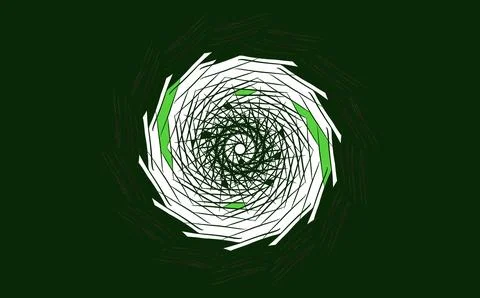 Abstract Green and White Circular Geometric Pattern イラスト素材