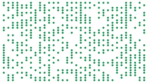 Abstract Green and White Digital Dot Animation, Widescreen Stock Footage 335690311