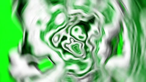 Abstract green and white liquid swirl motion background featuring hypnotic 動画素材 337244783
