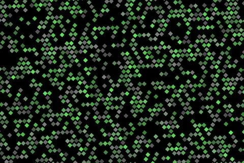 Abstract green and white sparkling lights on black background Stock Illustration