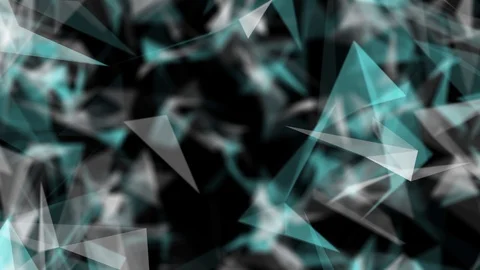 Abstract green and white triangular form move Stock Footage 128288387