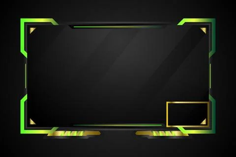 Abstract green and yellow overlay live stream esport gaming isolated Stock-Illustration