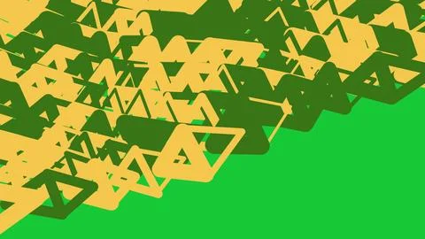 Abstract green and yellow triangle pattern background Stock Illustration