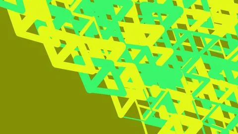 Abstract green and yellow triangle pattern background Stock Illustration