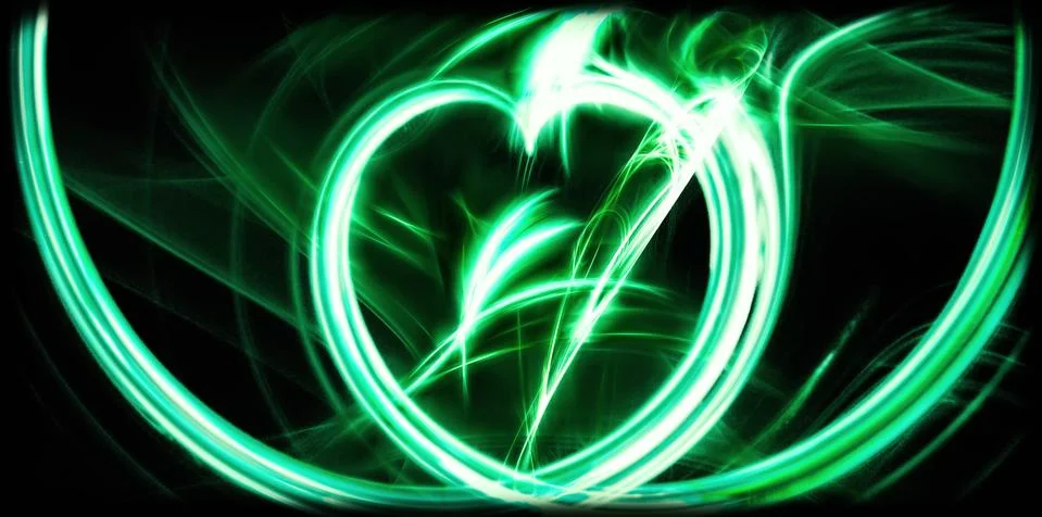 Abstract green apple Stock Illustration
