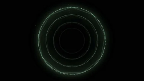 Abstract Green Audio Spectrum Simulation Ring Equalizer on A Black Background Stockbeeldmateriaal 202726357