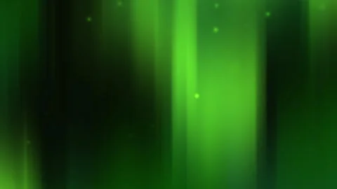 Abstract Green Aurora Borealis Light Rays with Sparkle Particles Motion Stock-Footage 339700974
