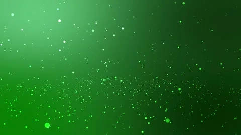 Abstract green backdrop with floating light particles, soft bokeh dots, and a Stock Footage 342299714