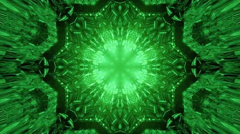 Abstract green backdrop with a kaleidoscope pattern 스톡 일러스트
