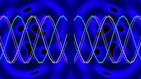 Abstract Green Background with Animated Sine Wave Oscillations Stock Footage 332563820